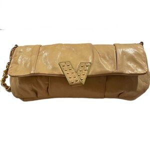 Victor leather bag with leather chain strap magnetic closure and inside zip UB 2